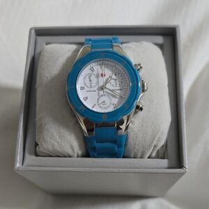 Michele Blue and Silver Women's Watch